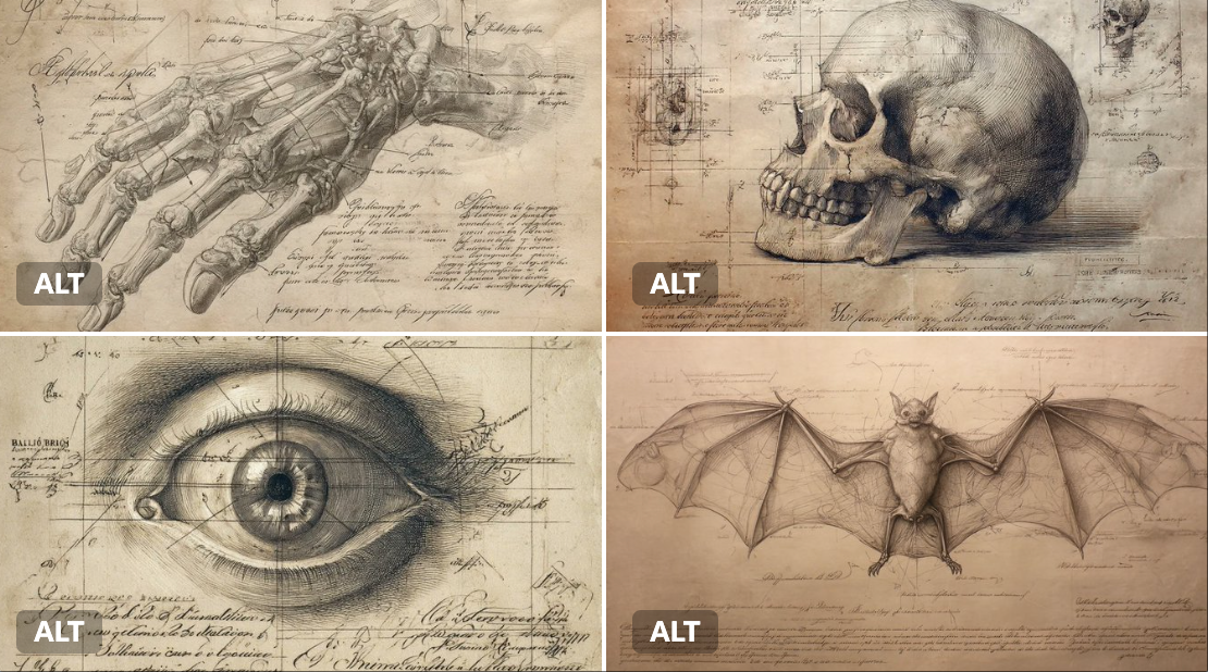 Awesome GPT4o/GPT-4o Image Prompts-文藝復興時期的解剖學研究