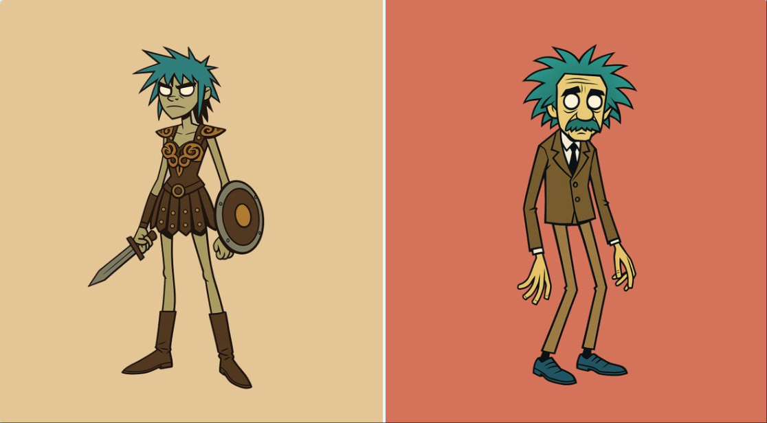 Awesome GPT4o/GPT-4o Image Prompts-Gorillaz風格角色