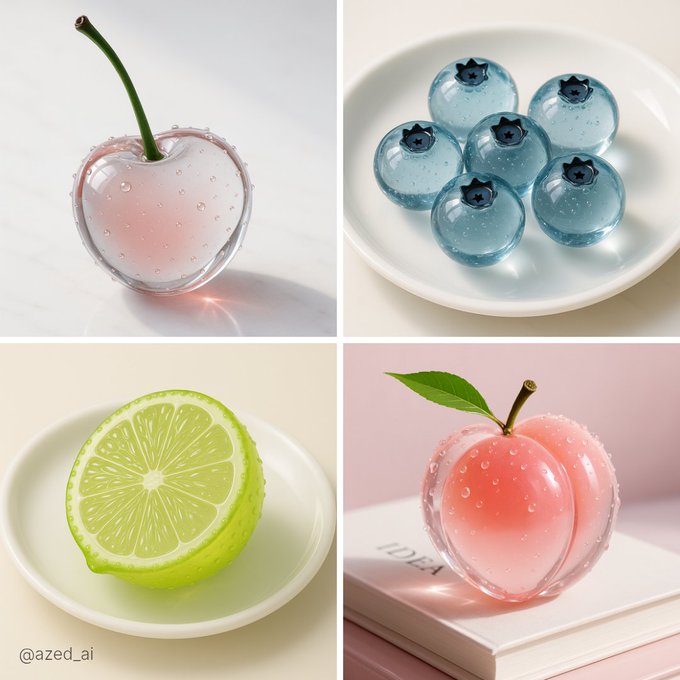 Awesome GPT4o/GPT-4o Image Prompts-半透明玻璃物品ASMR